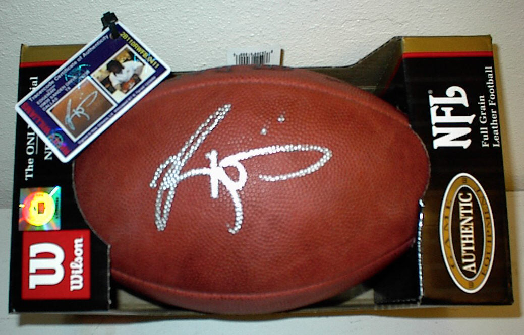 Miami Dolphins Ricky Williams Autographed Official NFL Football (TSC) (Silver Ink)-OUT  WESTBROOKSPORTSCARDS   