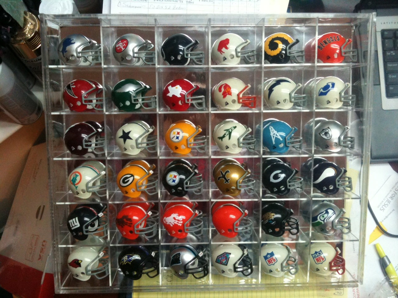 Riddell Series I (1) Throwback Pocket Pro Helmet Set -Complete Set!  WESTBROOKSPORTSCARDS   