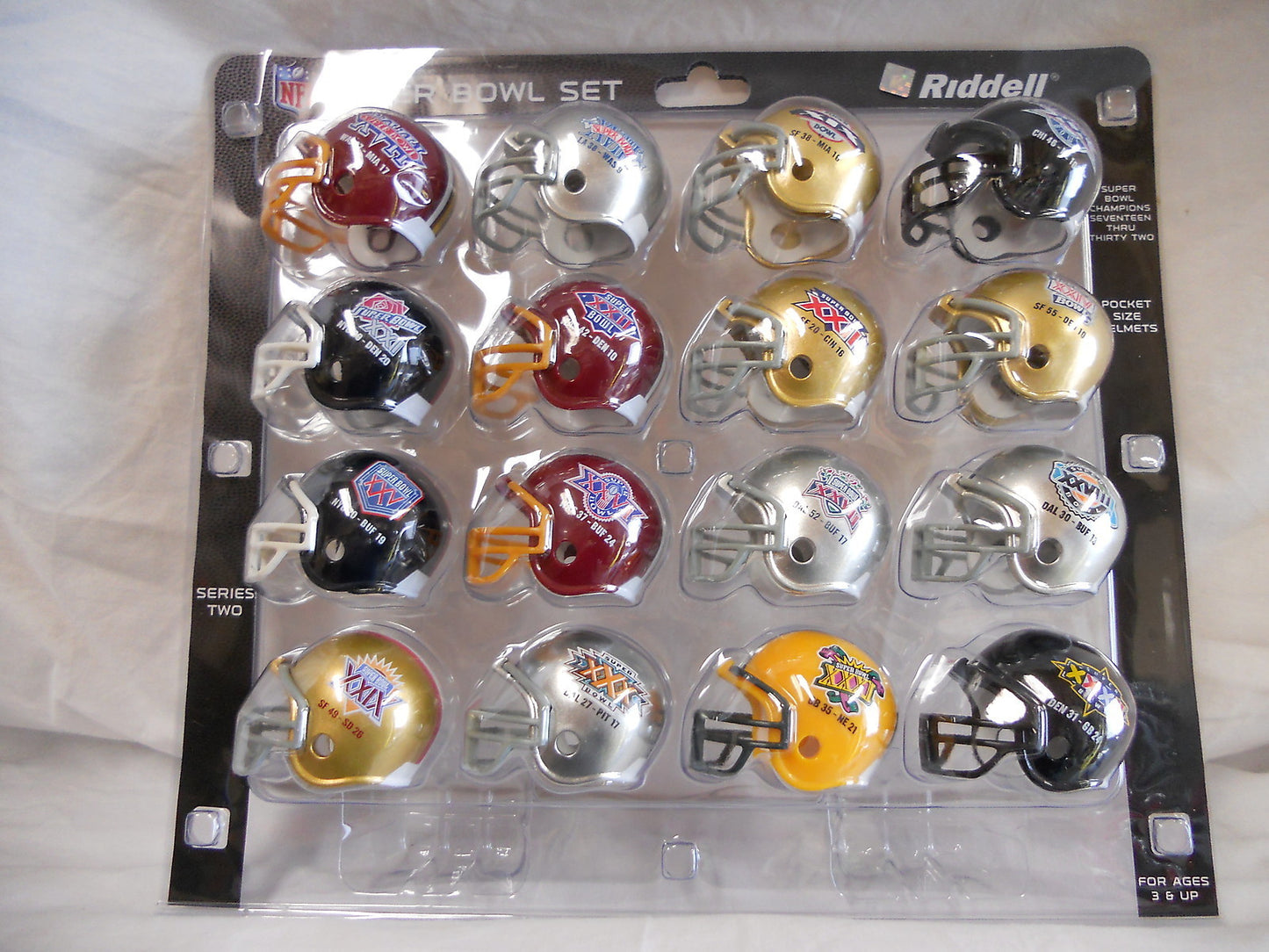 Riddell Super Bowl Pocket Pro Series 2 Set- Includes 16 helmets- OUT  WESTBROOKSPORTSCARDS   