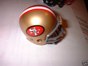San Francisco 49ers Riddell NFL Pocket Pro Helmet 1991-1994 Throwback (Grey Mask)  WESTBROOKSPORTSCARDS