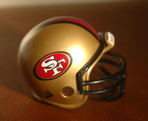 San Francisco 49ers Riddell NFL Pocket Pro (Alternate Black Mask)  WESTBROOKSPORTSCARDS