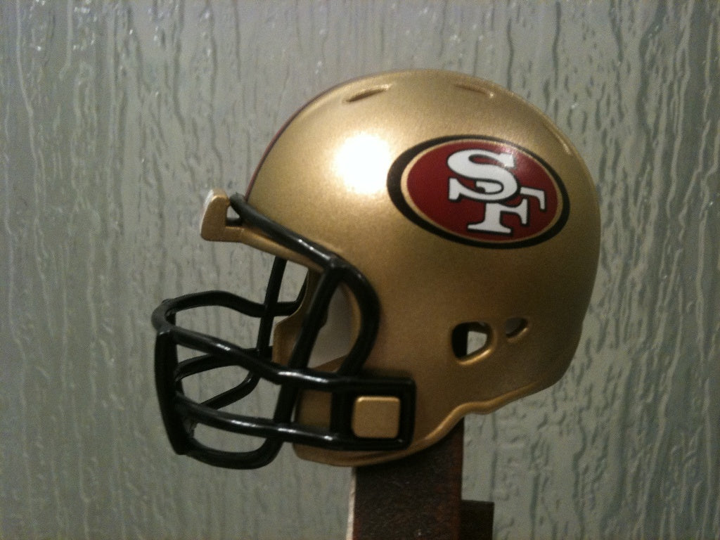 San Francisco 49ers Revolution Riddell NFL Pocket Pro Helmet (Alternate Black mask) WESTBROOKSPORTSCARDS