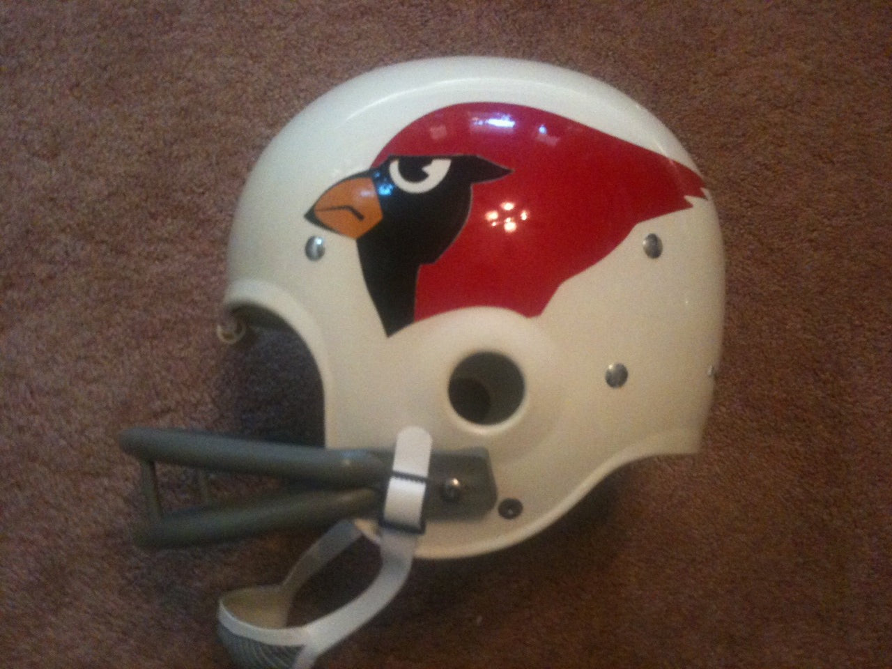 Game Used NFL, Riddell Kra-Lite, and Miscellaneous Helmets: St. Louis Cardinals Authentic Vintage NFL Riddell Kra-Lite Game Football Helmet circa 1971  WESTBROOKSPORTSCARDS