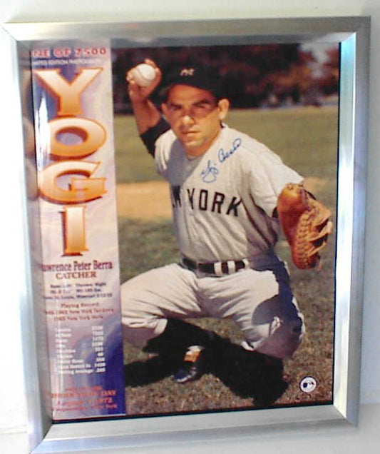 Yogi Berra Yankees Autographed & Framed 8 x 10  WESTBROOKSPORTSCARDS
