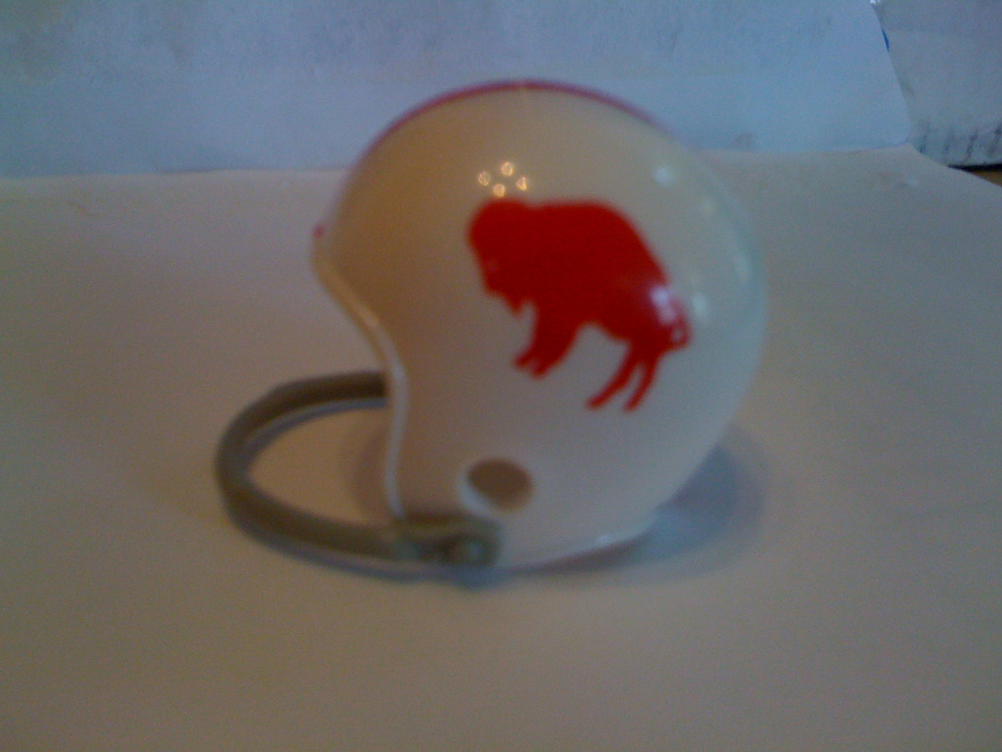 Buffalo Bills Riddell NFL Single-Bar Pocket Pro Helmet 1963 Custom Throwback (Red Buffalo with one red stripe) WESTBROOKSPORTSCARDS