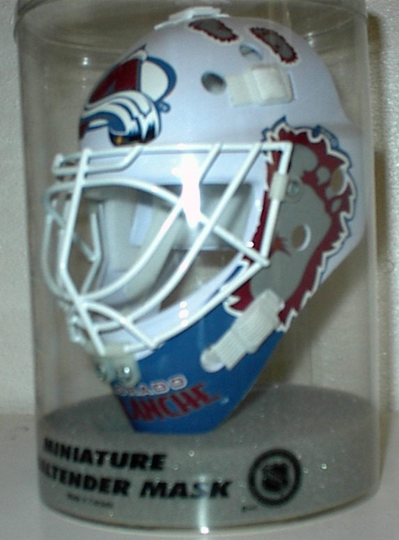 Avalanche Mini Authentic Goalie Mask  WESTBROOKSPORTSCARDS   