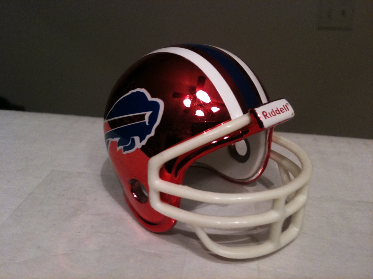 Buffalo Bills Riddell NFL Pocket Pro Helmet 1987-2001 Throwback Chrome  WESTBROOKSPORTSCARDS