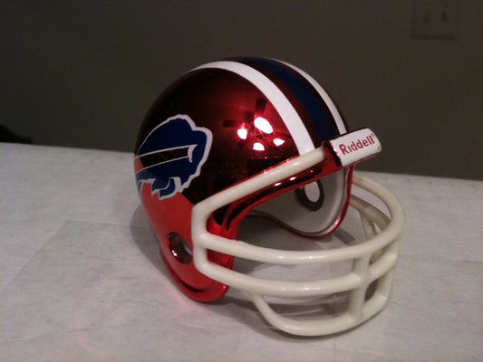 Buffalo Bills Riddell NFL Pocket Pro Helmet 1987-2001 Throwback Chrome  WESTBROOKSPORTSCARDS