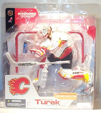 McFarlane Hockey Sports Picks Figurines: Calgary Flames Roman Turek McFarlane Sports Picks Short Printed Figure  WESTBROOKSPORTSCARDS