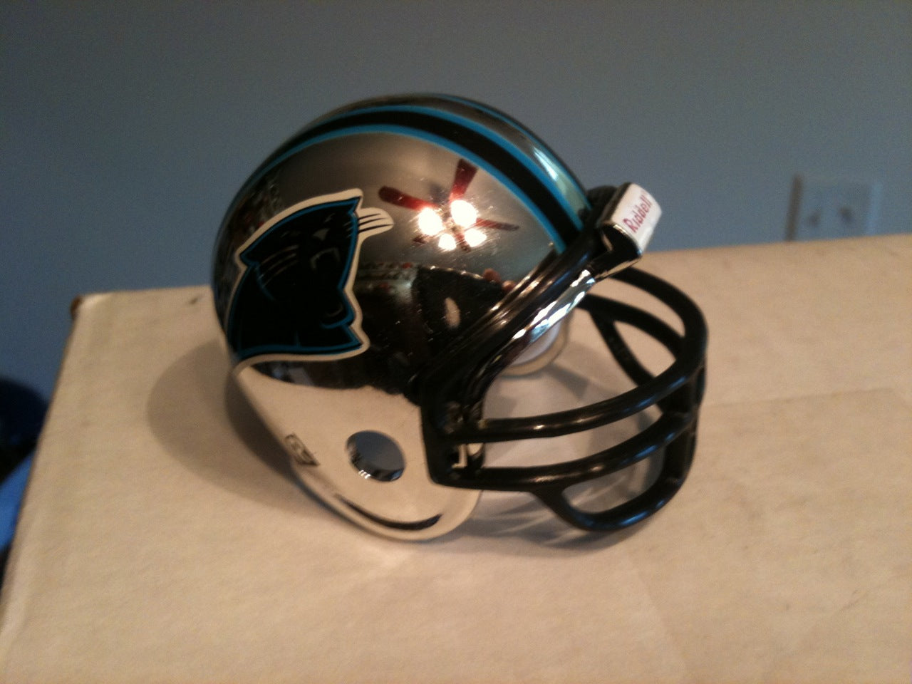 Carolina Panthers Riddell NFL Pocket Pro Helmet Chrome  WESTBROOKSPORTSCARDS   