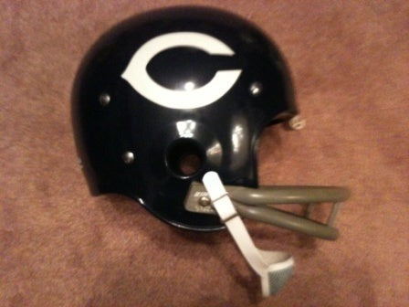 Game Used NFL, Riddell Kra-Lite, and Miscellaneous Helmets: Chicago Bears Authentic Vintage NFL Riddell Kra-Lite Game Football Helmet Circa 1971  WESTBROOKSPORTSCARDS