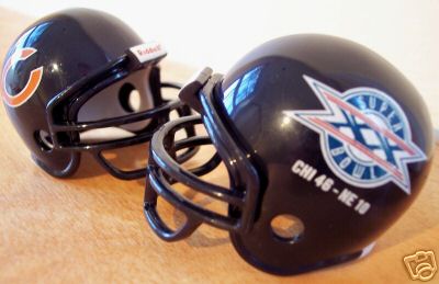 Chicago Bears Riddell NFL Pocket Pro Helmet Super Bowl XX Championship WESTBROOKSPORTSCARDS