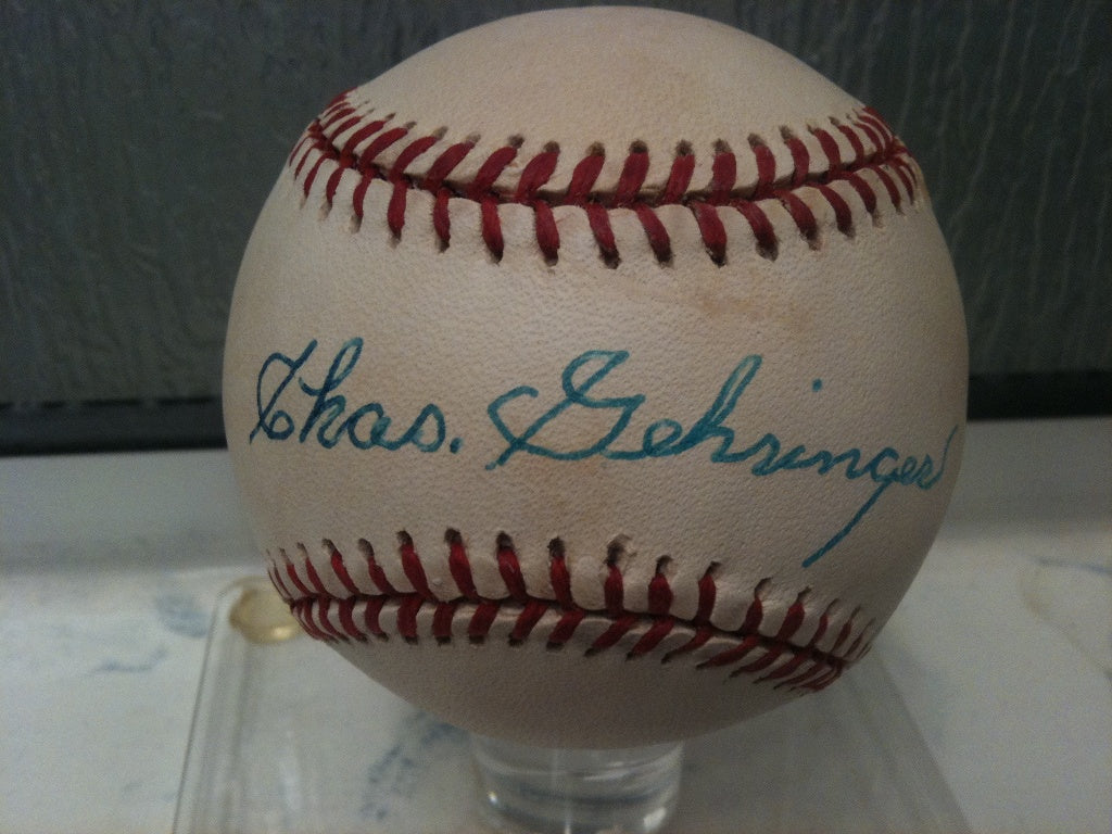 Charlie Gehringer Autographed Bobby Brown Baseball