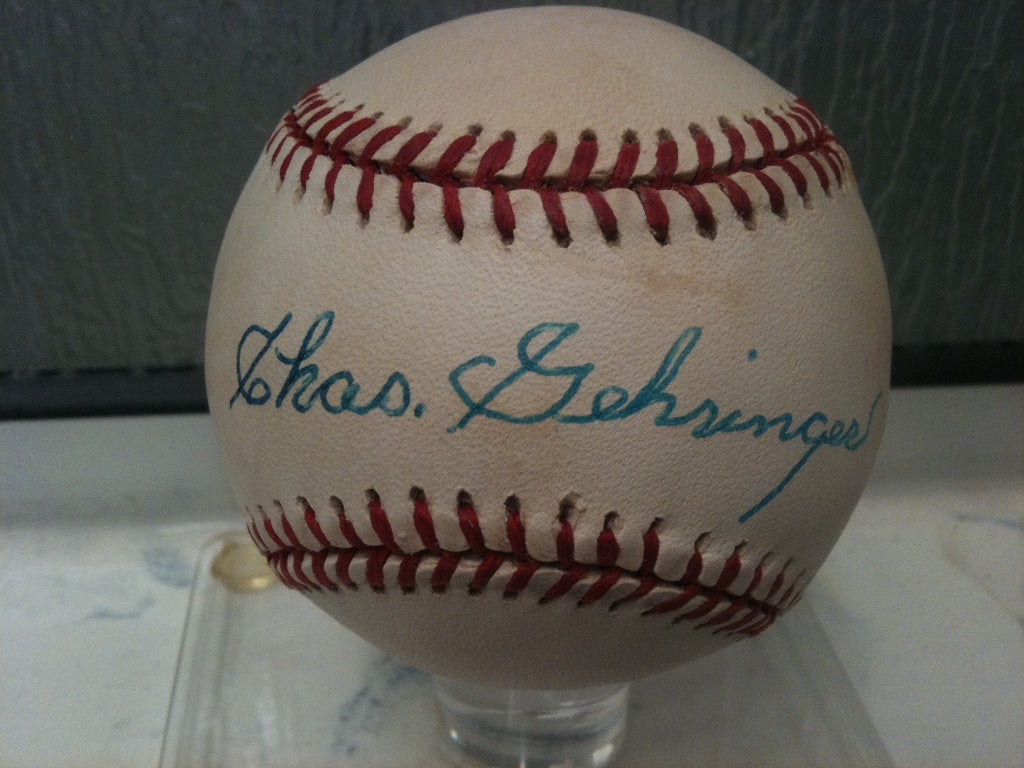 Charlie Gehringer Autographed Bobby Brown Baseball  WESTBROOKSPORTSCARDS