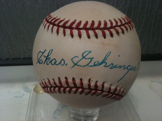 Charlie Gehringer Autographed Bobby Brown Baseball  WESTBROOKSPORTSCARDS