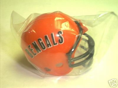 Cincinnati Bengals Riddell NFL Pocket Pro Helmet 1980 Throwback ("BENGALS" Logo with Black Mask) from series II (2) WESTBROOKSPORTSCARDS