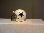 Dallas Cowboys 2004-Current Thanksgiving Riddell NFL Pocket Pro Helmet (White Helmet with Navy Blue Star and stripes)  WESTBROOKSPORTSCARDS