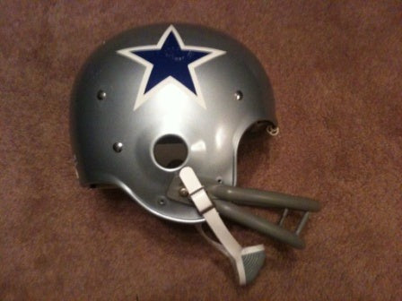 Game Used NFL, Riddell Kra-Lite, and Miscellaneous Helmets: Dallas Cowboys Authentic Vintage NFL Riddell Kra-Lite Game Football Helmet 64-66 WESTBROOKSPORTSCARDS