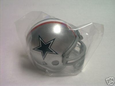 Dallas Cowboys Riddell NFL Pocket Pro Helmet 1976 Throwback (Red, White, & Blue Stripes on current Helmet) from series II (2)  WESTBROOKSPORTSCARDS