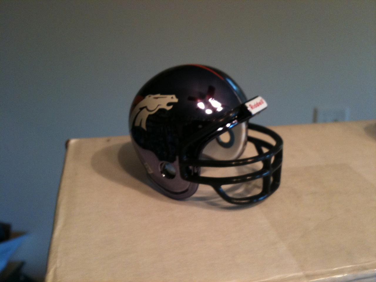 denver broncos nmini football helmet Denver Broncos Riddell NFL Pocket Pro Helmet Chrome – WESTBROOKSPORTSCARDS