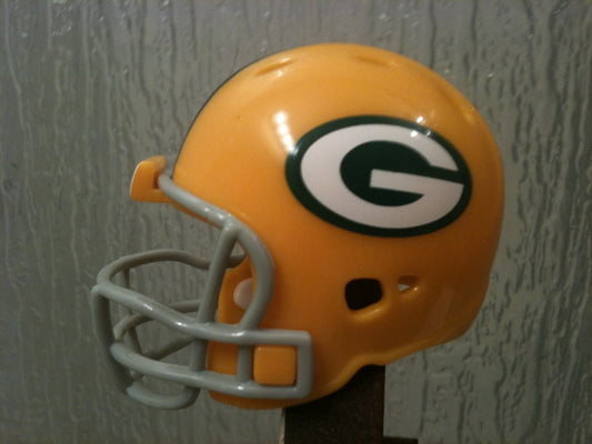 Green Bay Packers Riddell NFL Revolution Pocket Pro Helmet (Throwback Gray mask)  WESTBROOKSPORTSCARDS