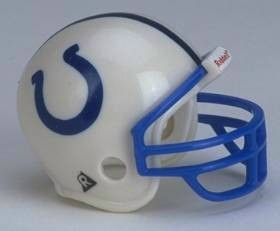 Indianapolis Colts Riddell NFL Pocket Pro Helmet 1995-2003 Throwback (White Helmet with Blue mask)  WESTBROOKSPORTSCARDS   