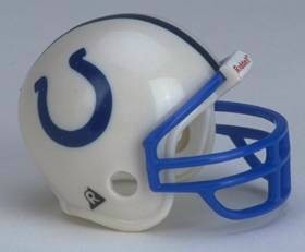 Indianapolis Colts Riddell NFL Pocket Pro Helmet 1995-2003 Throwback (White Helmet with Blue mask)  WESTBROOKSPORTSCARDS