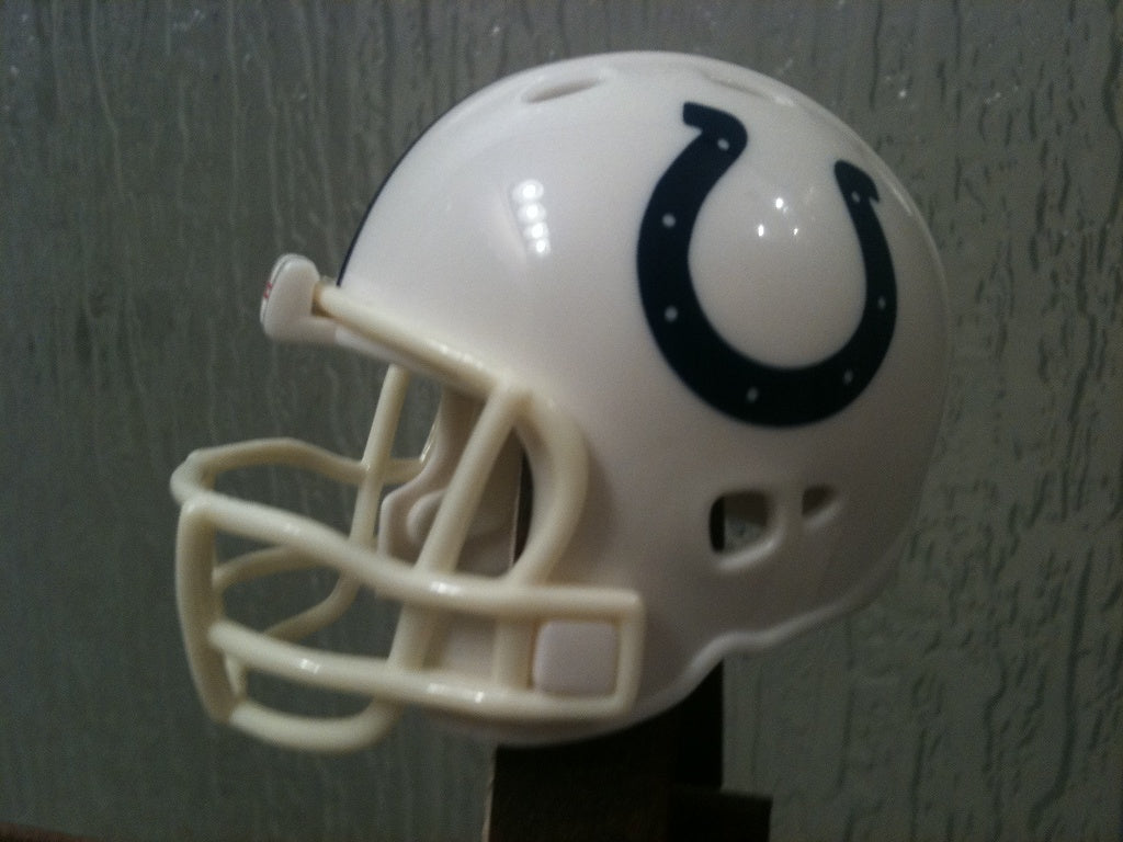 Indianapolis Colts Riddell NFL Revolution Pocket Pro Helmet (Throwback White mask)  WESTBROOKSPORTSCARDS   