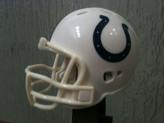 Indianapolis Colts Riddell NFL Revolution Pocket Pro Helmet (Throwback White mask)  WESTBROOKSPORTSCARDS