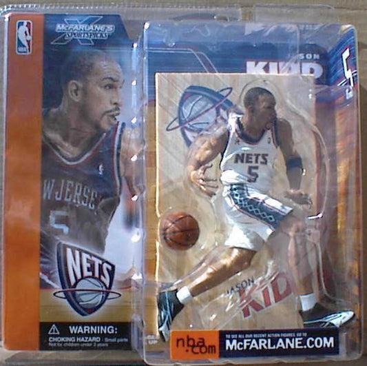McFarlane NBA Sports Picks Figurines: Jason Kidd RARE White Uniform Variation  WESTBROOKSPORTSCARDS