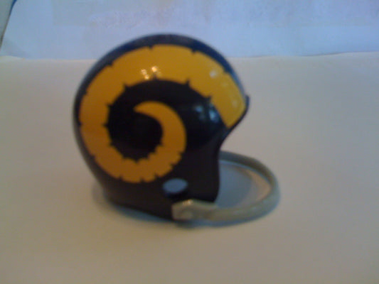 Los Angeles Rams Riddell NFL Single-Bar Pocket Pro Helmet 1949 Custom Throwback (Gold Horns)  WESTBROOKSPORTSCARDS