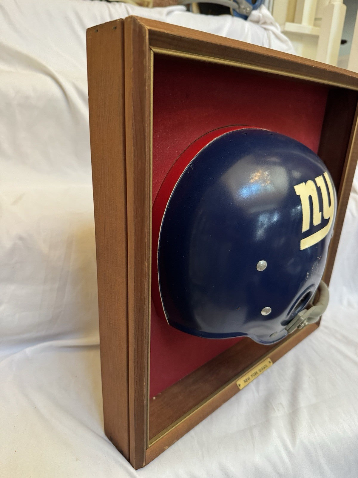 Vintage Riddell 1969 RK2 New York Giants 1/2 Helmet Plaque mounted framed Rare Riddell