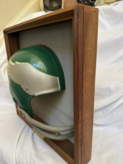 Vintage Riddell 1969 Philadelphia Eagles 1/2 Helmet Plaque RK2 framed Rare Riddell