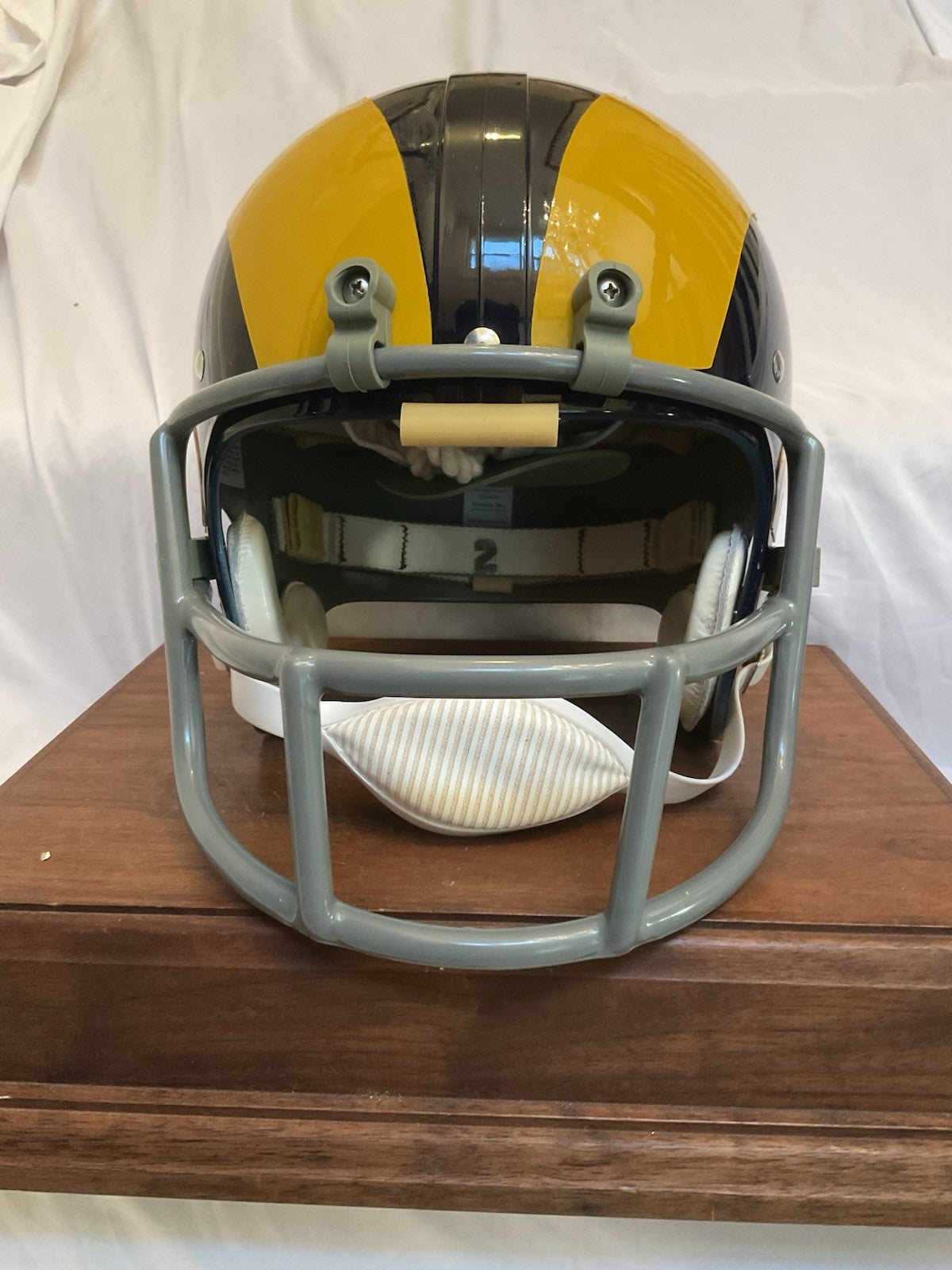 TK2 Style Suspension Football Helmet Custom 1973 Los Angeles Rams OPO Facemask Riddell