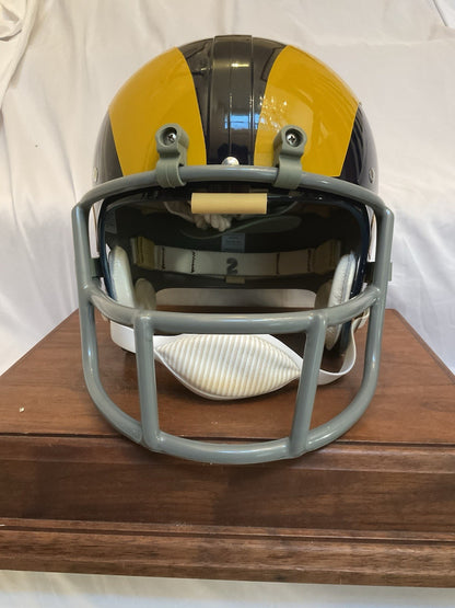 TK2 Style Suspension Football Helmet Custom 1973 Los Angeles Rams OPO Facemask Riddell