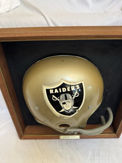 Vintage Riddell 1969 RK2 Oakland Raiders 1/2 Helmet Plaque mounted framed Rare Riddell