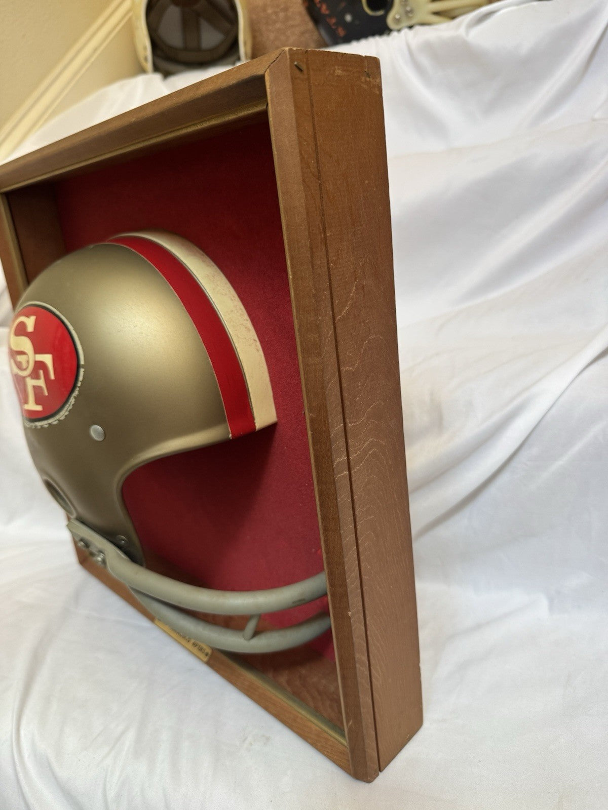 Vintage Riddell 1968 RK2 San Francisco 49ers 1/2 Helmet Plaque framed Rare Riddell
