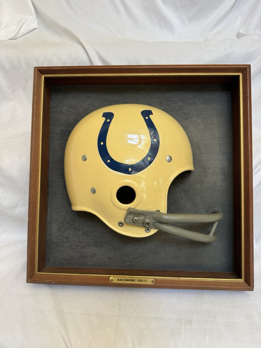 Vintage Riddell 1969 RK2 Baltimore Colts 1/2 Helmet Plaque mounted framed Rare Riddell