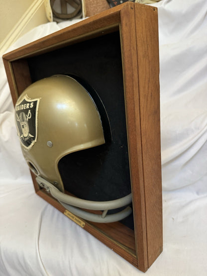 Vintage Riddell 1969 RK2 Oakland Raiders 1/2 Helmet Plaque mounted framed Rare Riddell