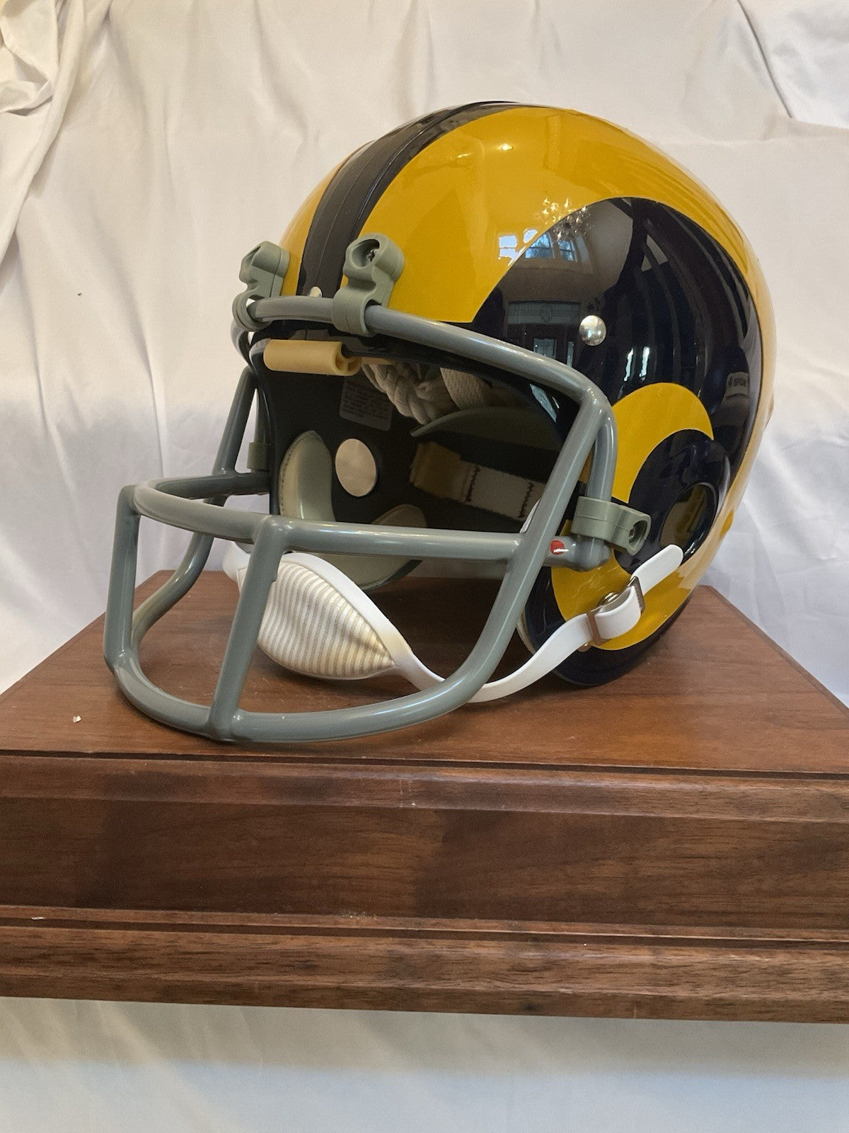 TK2 Style Suspension Football Helmet Custom 1973 Los Angeles Rams OPO Facemask Riddell