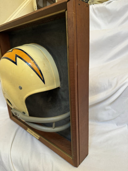 Vintage Riddell 1969 RK2 San Diego Chargers 1/2 Helmet Plaque framed Rare Riddell