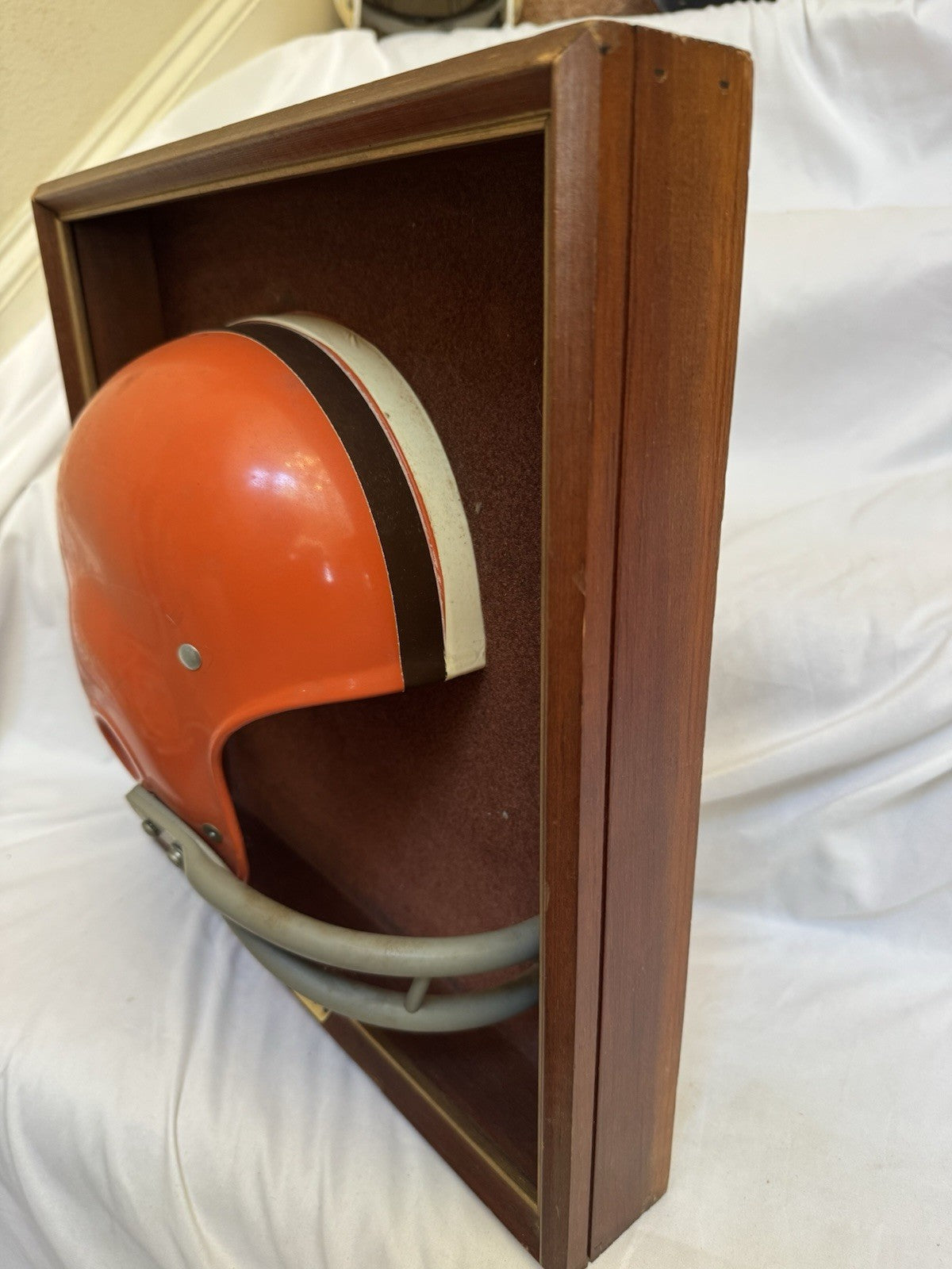 Vintage Riddell 1969 RK2 Cleveland Browns 1/2 Helmet Plaque mounted framed Rare Riddell