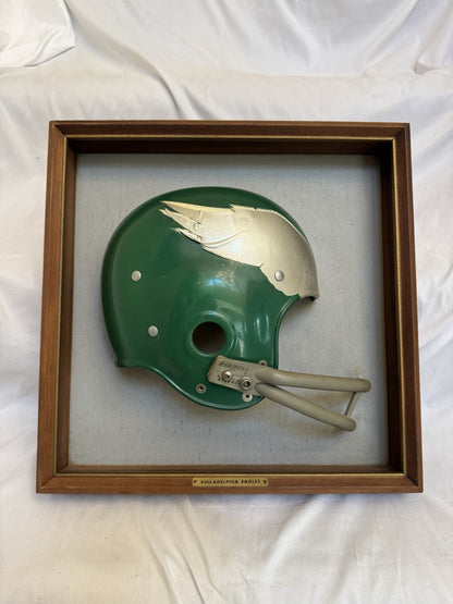 Vintage Riddell 1969 Philadelphia Eagles 1/2 Helmet Plaque RK2 framed Rare Riddell