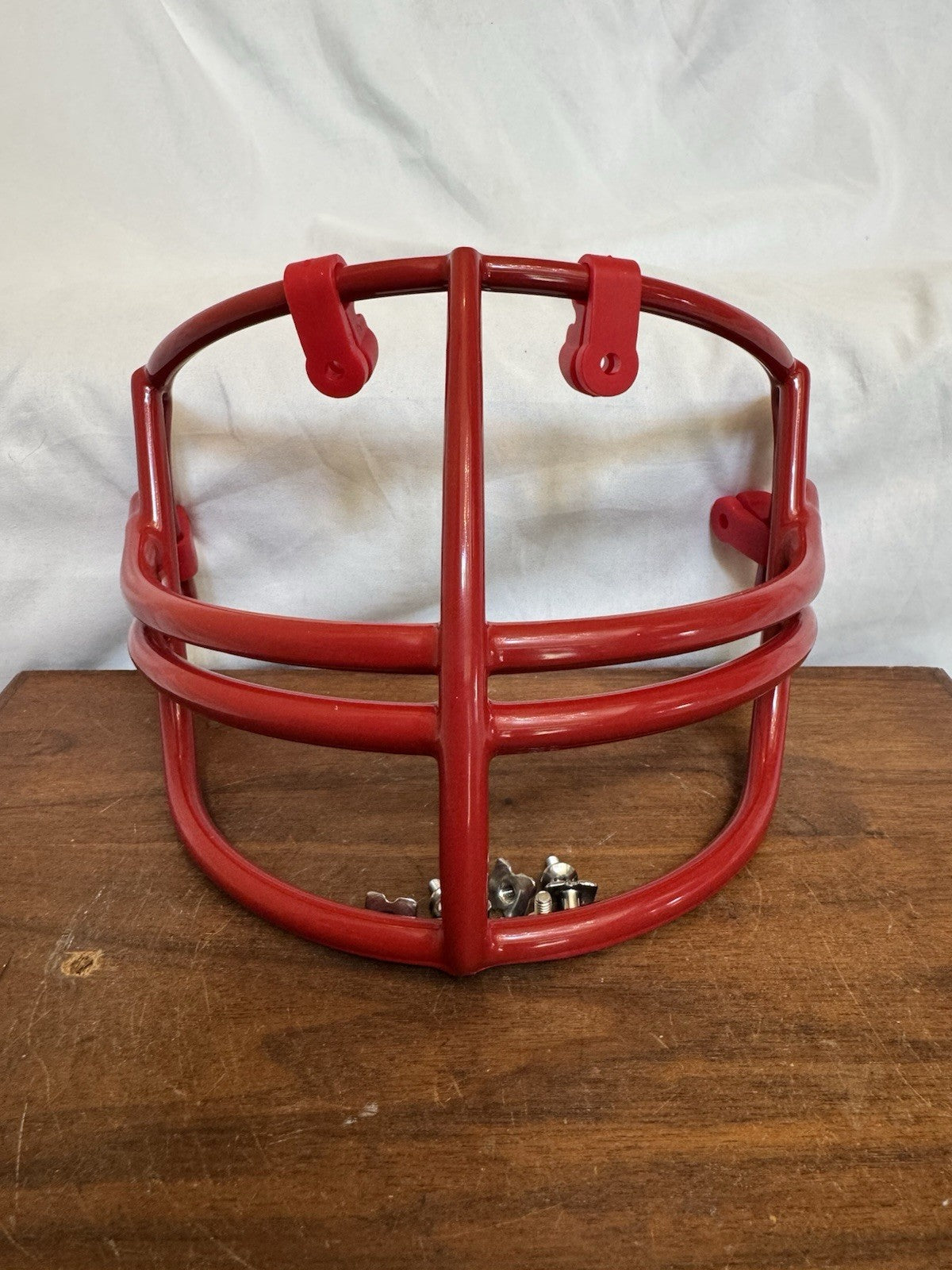 Vintage Redipped Red Schutt NOP-DW Large Red Dot Football Helmet Facemask Schutt