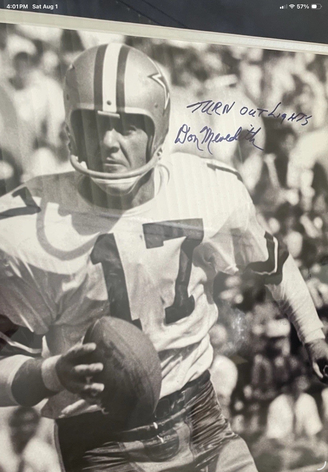 Dallas Cowboys Authentic Color Paint Don Meredith TK2 Style Football Helmet Riddell