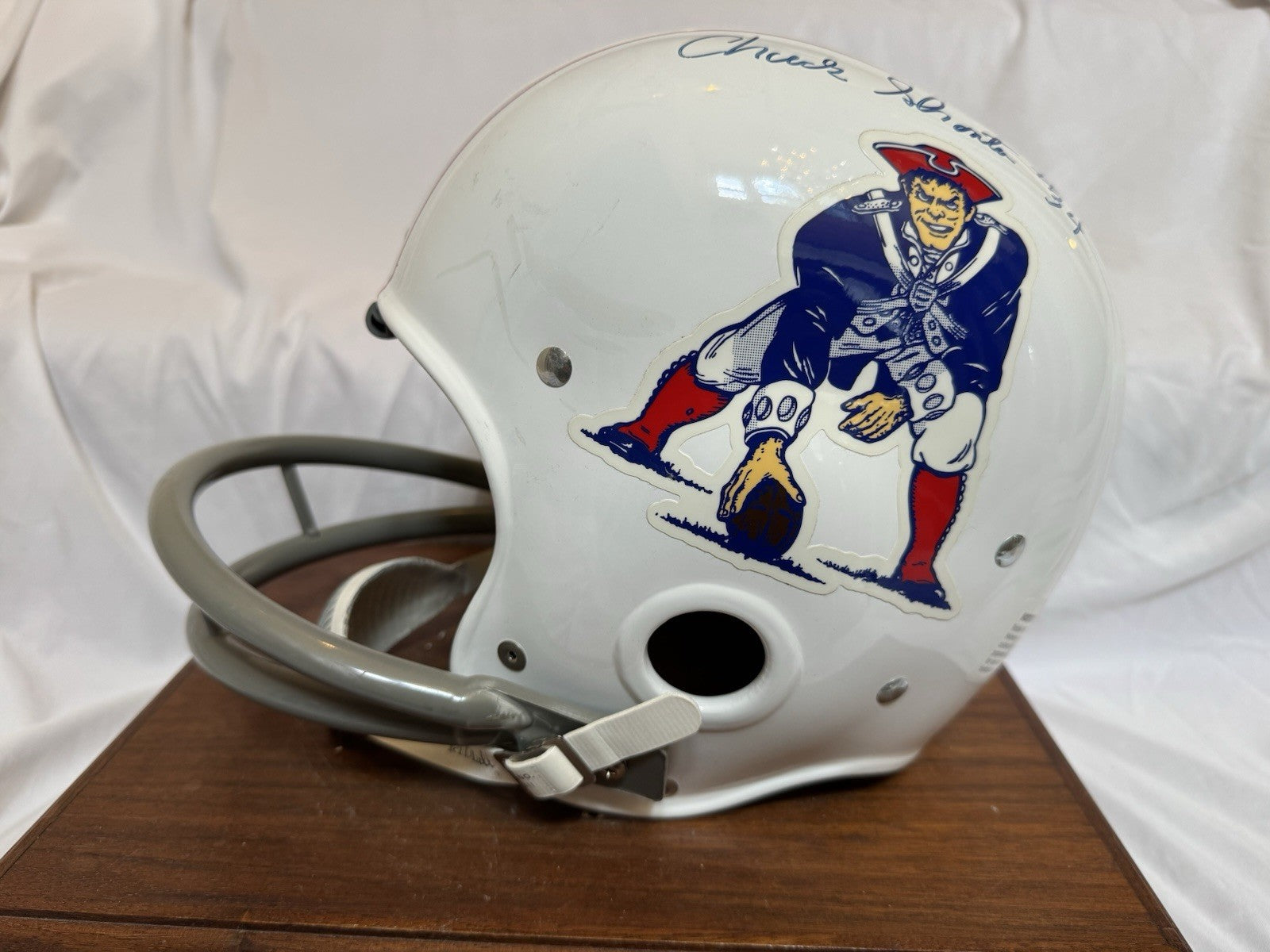 Riddell Kra-Lite RK2 Suspension Football Helmet Boston Patriots Shonta Autograph Riddell