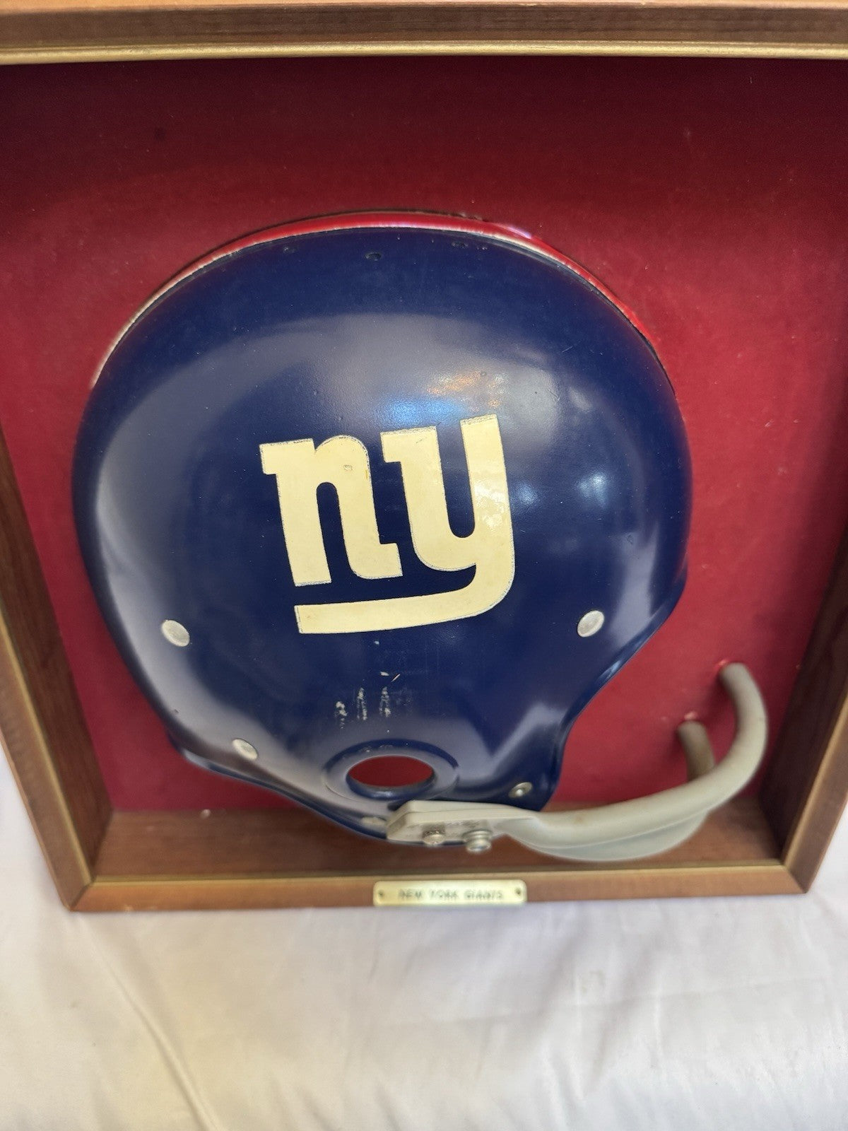 Vintage Riddell 1969 RK2 New York Giants 1/2 Helmet Plaque mounted framed Rare Riddell
