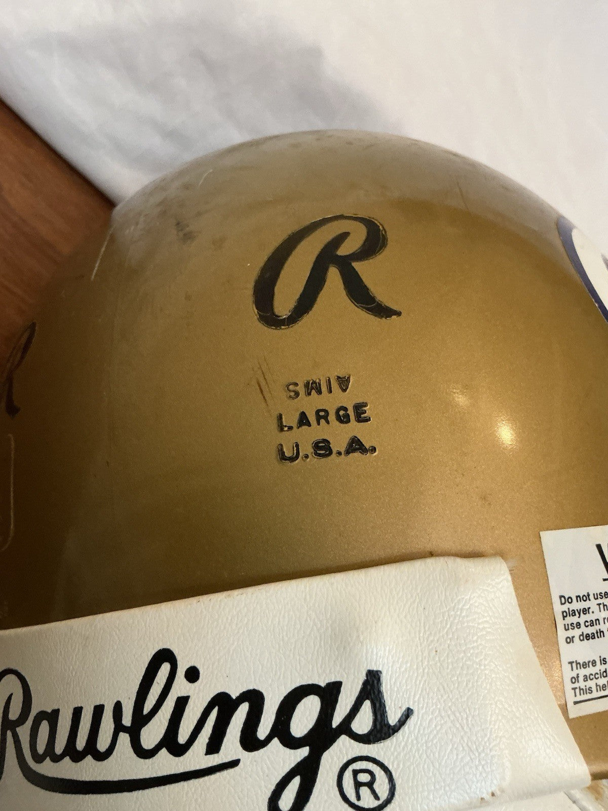 Authentic Vintage Georgia Tech Yellow Jackets Rawlings AIMS Football Helmet L WESTBROOKSPORTSCARDS