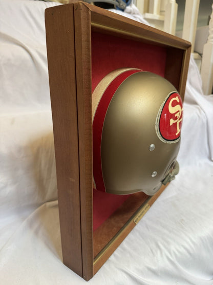 Vintage Riddell 1968 RK2 San Francisco 49ers 1/2 Helmet Plaque framed Rare Riddell