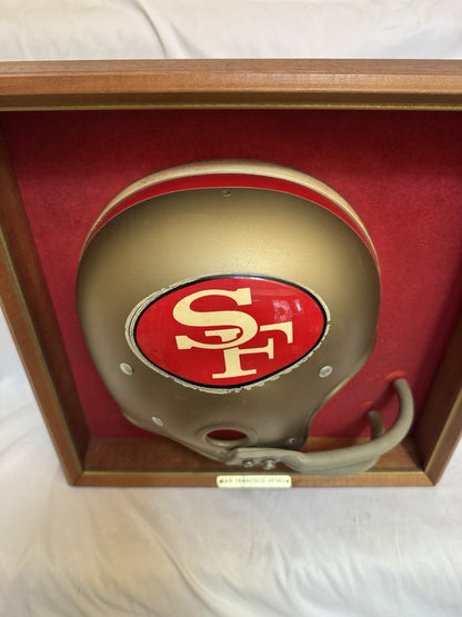 Vintage Riddell 1968 RK2 San Francisco 49ers 1/2 Helmet Plaque framed Rare Riddell